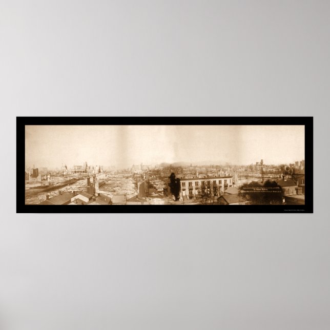 Póster Great Fire Chicago Photo 1871 (Frente)