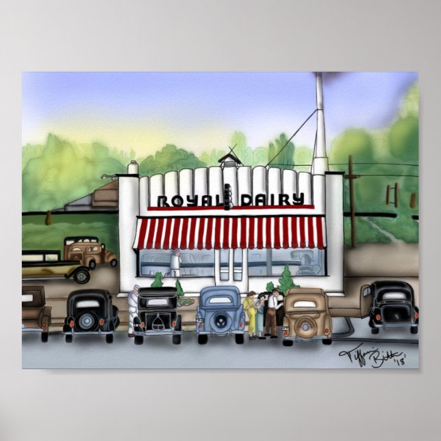 Póster "Great Grandpa's Dairy & Ice Cream Shop" (Frente)