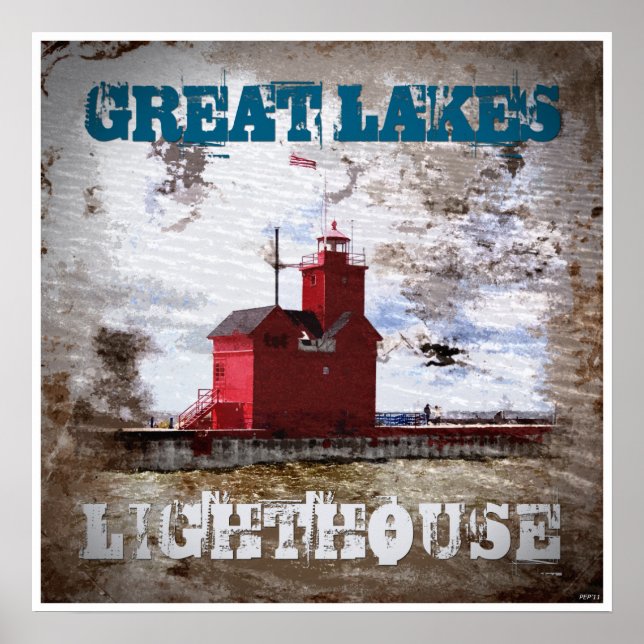 Póster Great Lakes Lighthouse (Frente)
