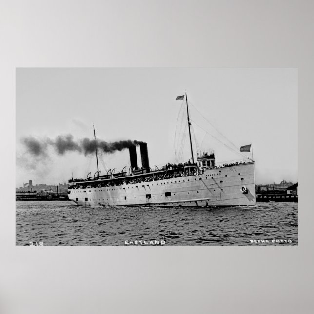 Póster Great Lakes Passenger Steamer Eastland (Frente)