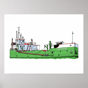 Póster Great Lakes ship John R. Emery poster