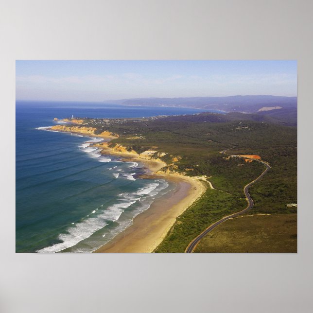 Póster Great Ocean Road y Split Point Lighthouse, (Frente)