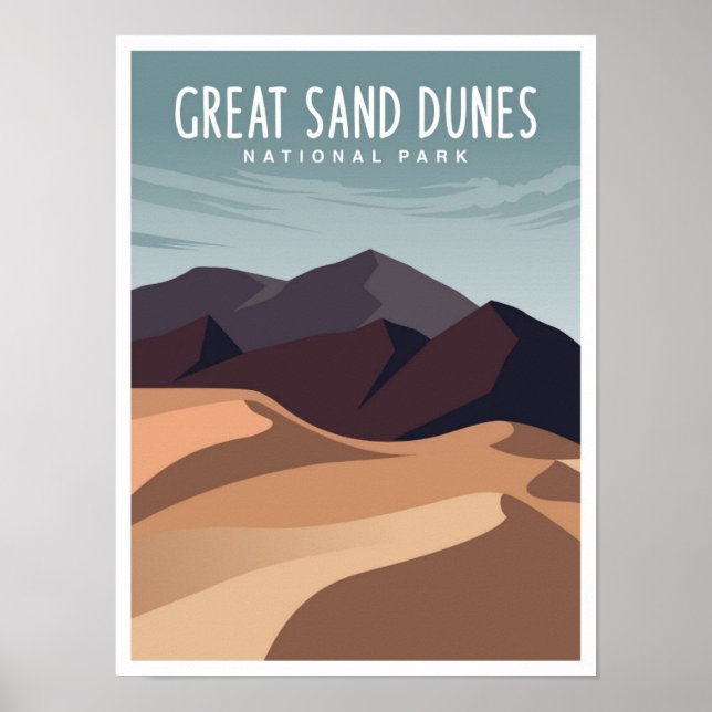 Póster Great Sands Dune National Park Colorado Travel (Frente)