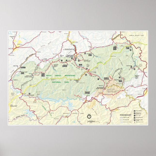 Póster Great Smoky Mountains National Monument (Frente)