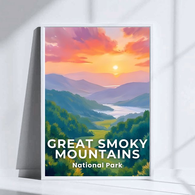 Póster Great Smoky Mountains National Park Watercolor (Subido por el creador)