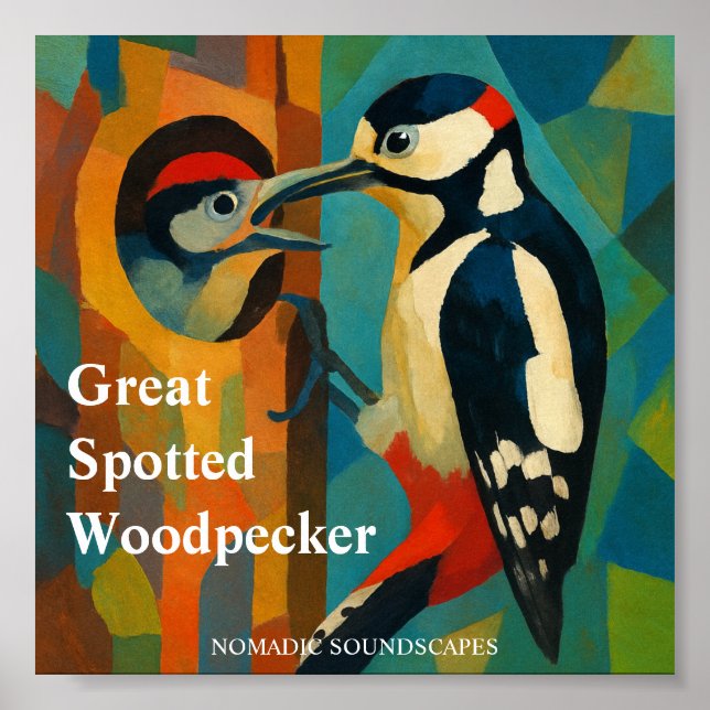 Póster Great Spotted Woodpecker Album Cover (Frente)