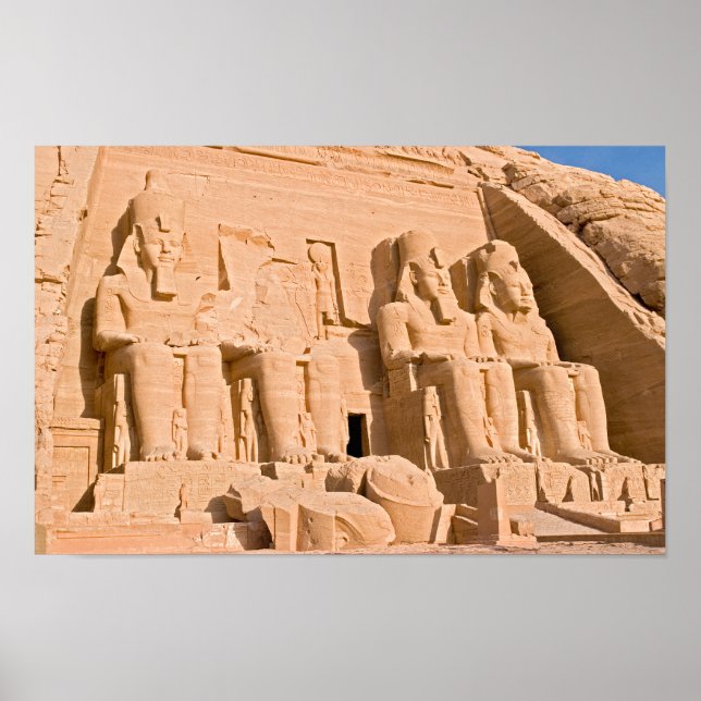 Póster Great Temple of Abu Simbel - Ramses II - Egypt (Frente)