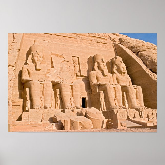 Póster Great Temple of Abu Simbel - Ramses II - Egypt (Frente)