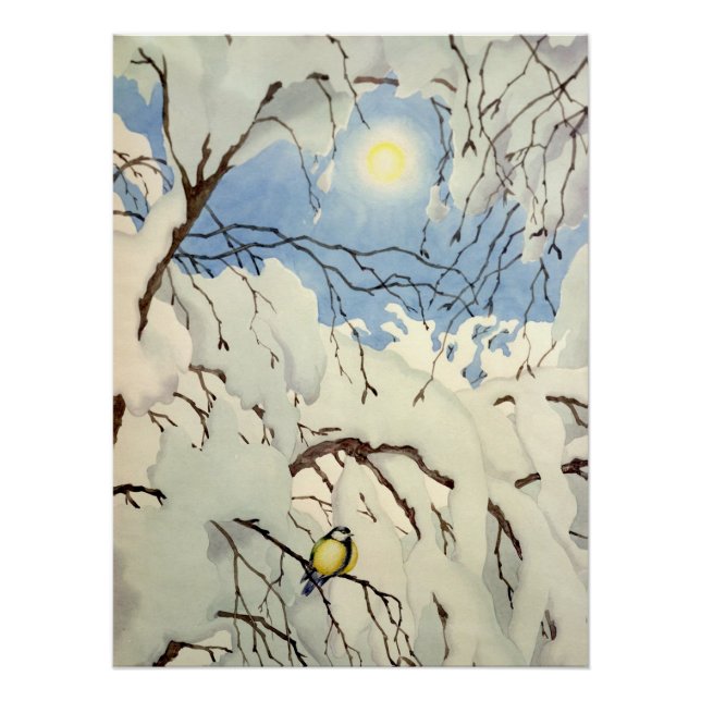 Póster Great Tit - Theodor Severin Kittelsen (Anverso)