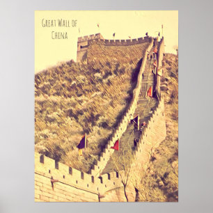 Póster Great Wall of China travel