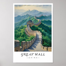 Póster Great Wall of China Wall Art, Asian Landmark 