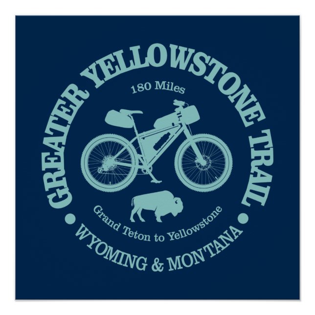Póster Greater Yellowstone Trail (cycling) (Anverso)