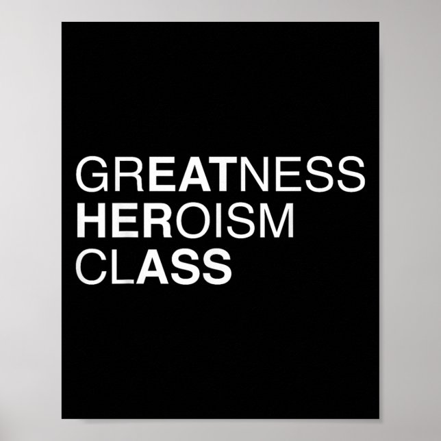 Póster Greatness Heroism Cl Eat Her As$ Funny Pun Sarcasm (Frente)