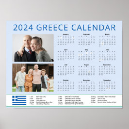 Póster Grecia | Añadir tu calendario de familia griega de