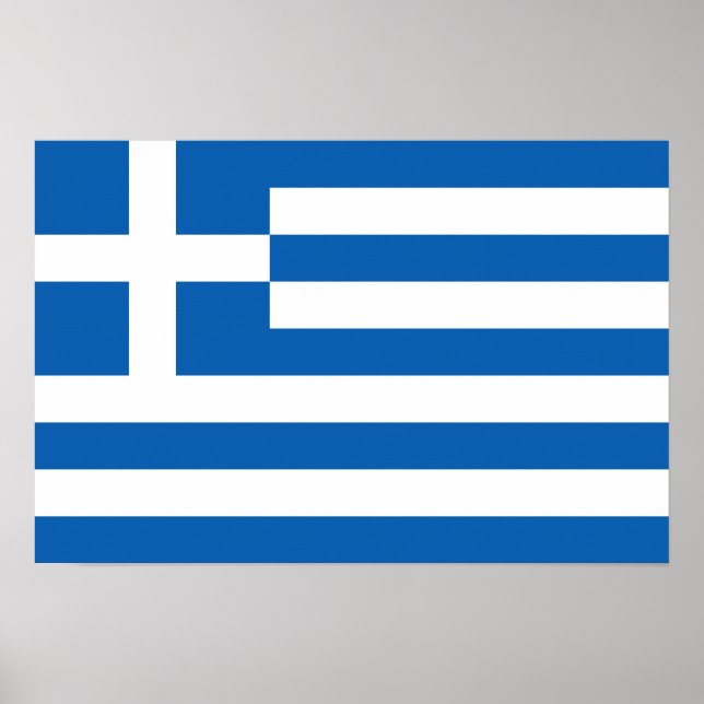 Póster Grecia - Bandera griega (Frente)