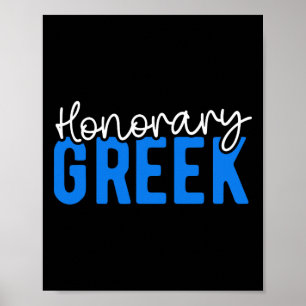 Póster Grecia Grecia honrada Bandera Griega Estadounidens