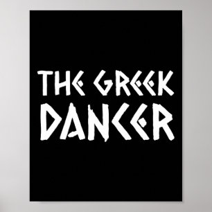 Póster Grecia, Grecia, una bailarina griega divertida, se