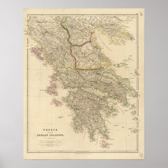 Póster Grecia, Islas Jónicas (Frente)