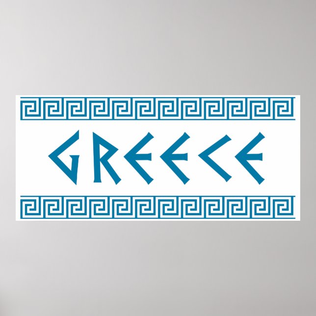 Póster grecia país nación símbolo de texto trance griego (Frente)