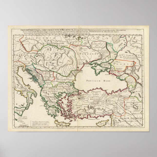 Póster Grecia, Turquía, Europa (Frente)