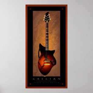 Póster Grecian art guitar poster KAKruger