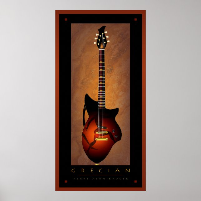 Póster Grecian art guitar poster KAKruger (Frente)