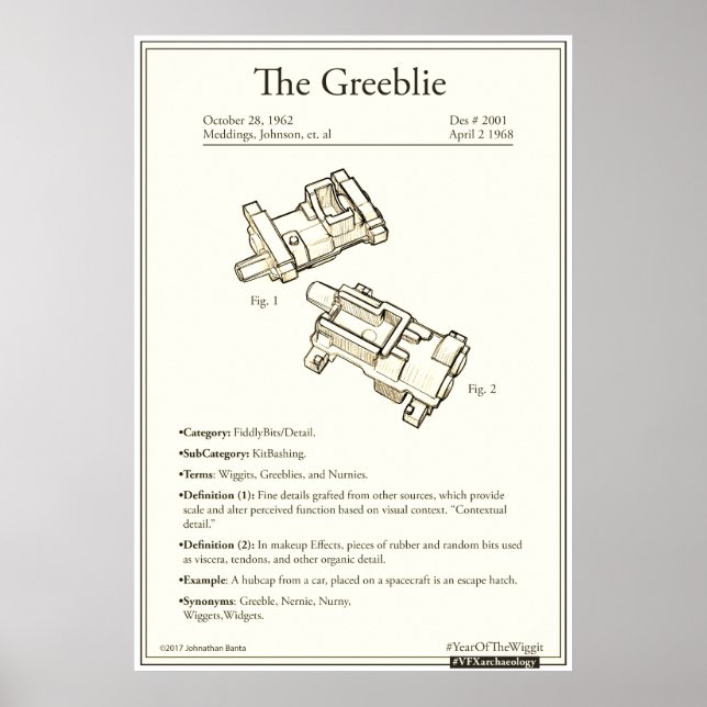 Póster Greeblie 24" x 20", papel Poster de valor (mate) (Frente)