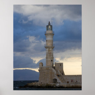 Póster Greek Island of Crete and old town of Chania 2