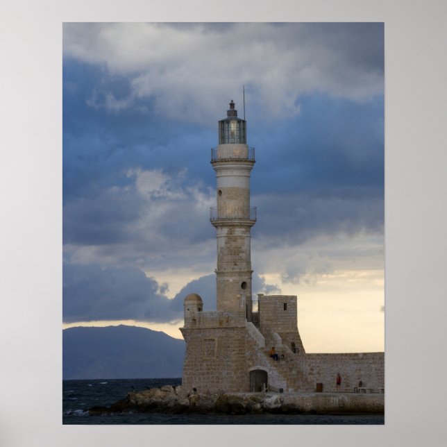 Póster Greek Island of Crete and old town of Chania 2 (Frente)