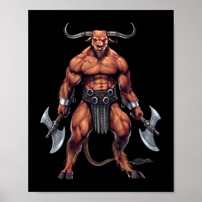 Póster Greek Mythology Minotaur (Frente)