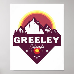Póster Greeley Colorado Co Montañas Rocosas Senderismo Es
