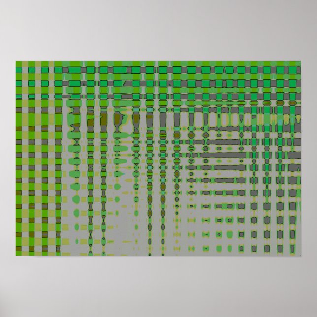 Póster Green Abstract Art 1003 (Frente)
