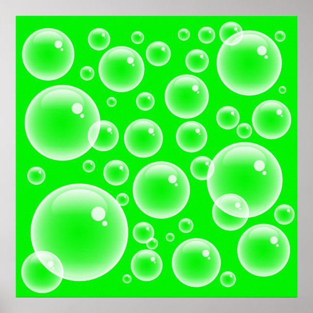 Póster Green Bubbles (Frente)