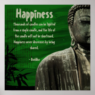 Póster Green Buddha Statue Square Poster Customizable