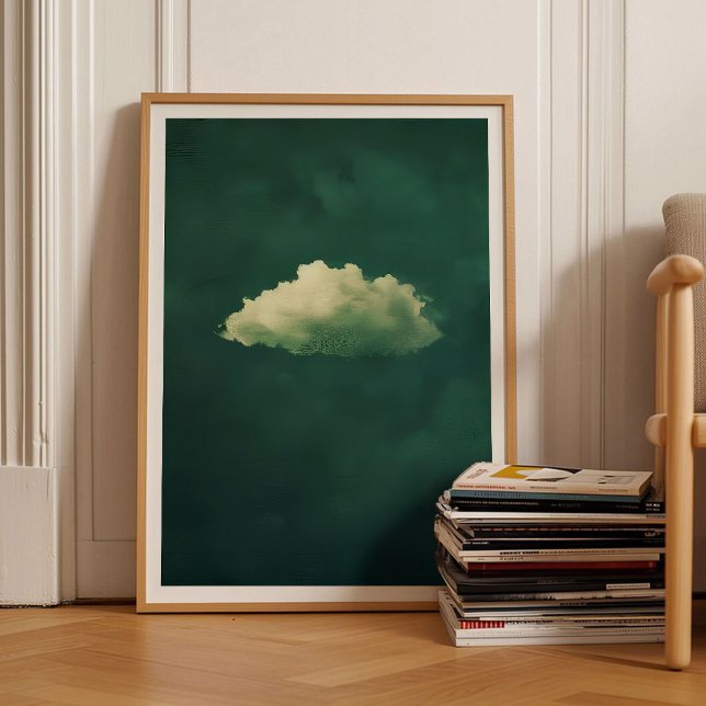 Póster Green Cloud Print Moody Cloud Painting Emerald Gre (Subido por el creador)