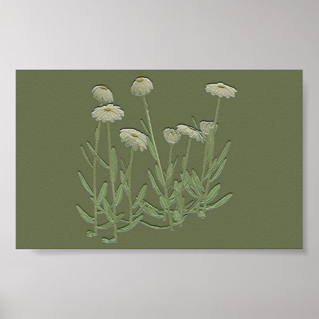 Póster Green Daisy wall poster (Frente)