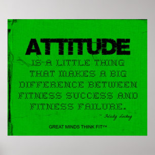 Póster Green Fitness Poster con actitud