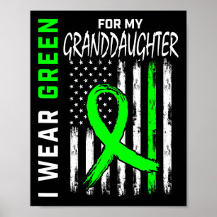 Póster Green For My Abuelist Kidney Disetions Awarenes