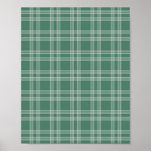 Póster Green Gingham