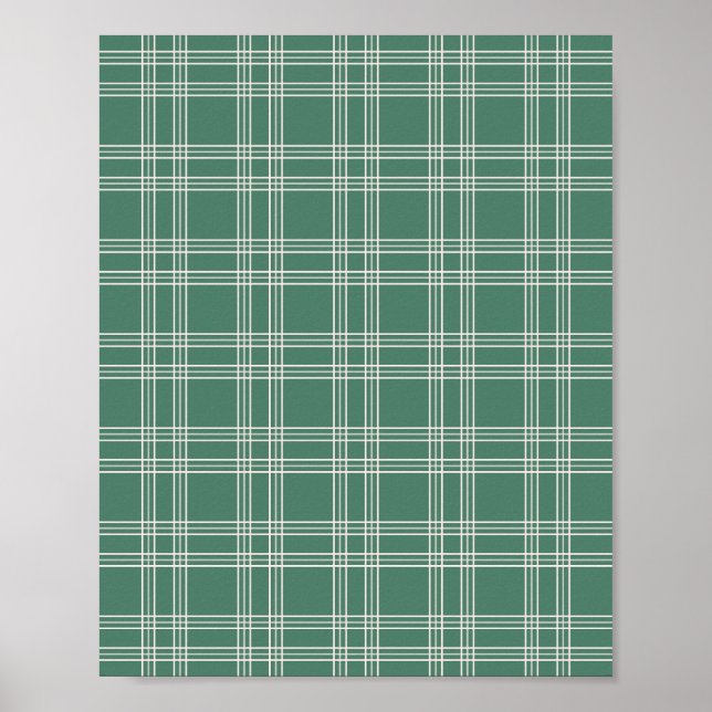 Póster Green Gingham (Frente)