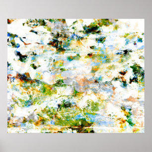 Póster Green grunge style abstract art graphic design