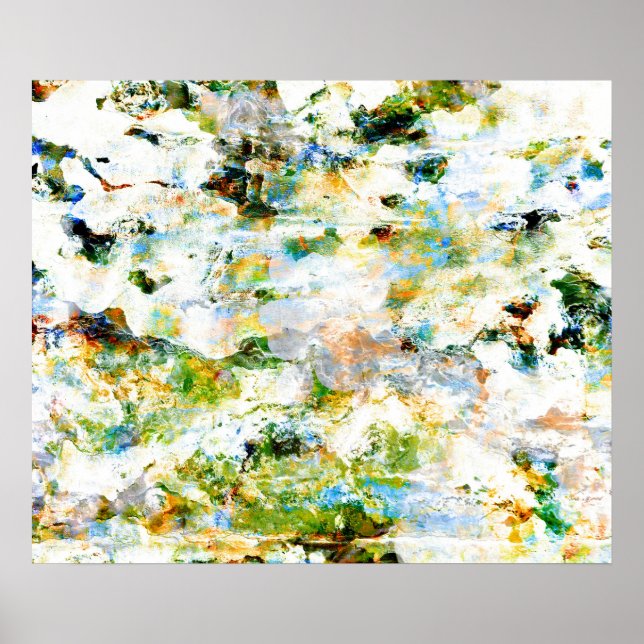 Póster Green grunge style abstract art graphic design (Frente)