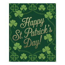 Green Happy St. Patrick's Day Poster