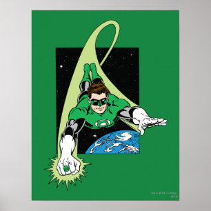 Póster Green Lantern and Earth