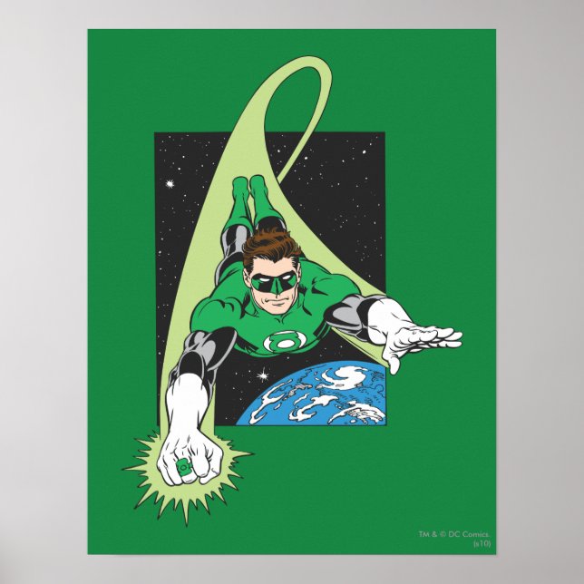 Póster Green Lantern and Earth (Frente)