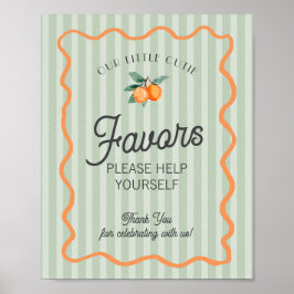 Póster Green Little Cutie Citrus Main Squeeze Favores