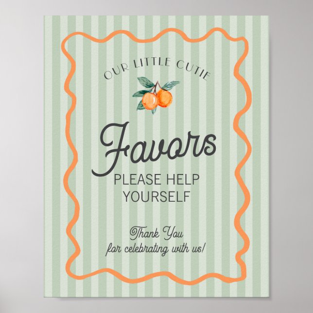 Póster Green Little Cutie Citrus Main Squeeze Favores (Frente)