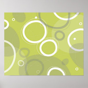 Póster Green Martini Abstract Poster