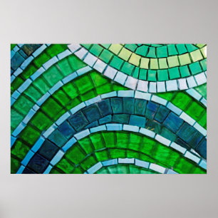 Póster Green Mosaic