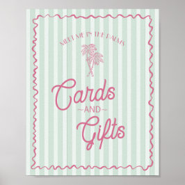 Póster Green Palm Springs Pastel Beach Cards & Gifts